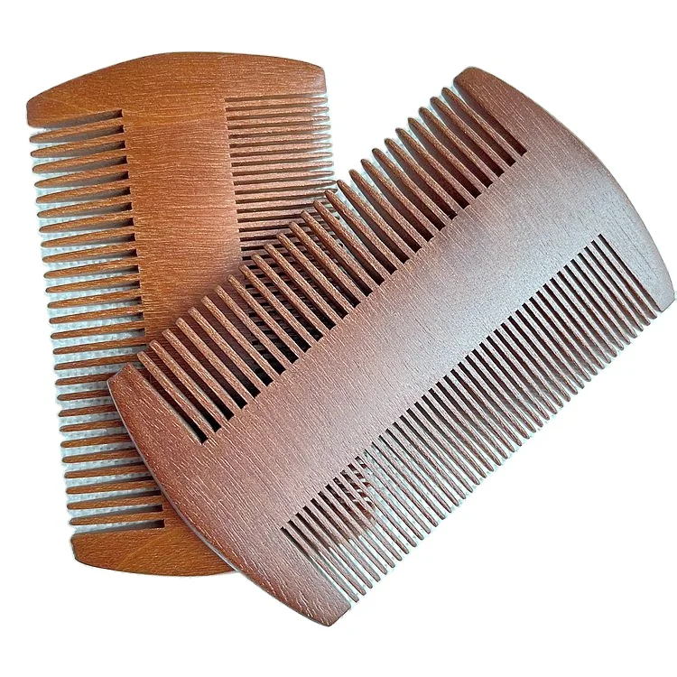 Custom Hair Styling Tools Anti-static Mustaches Comb Mens Hair Beard Wooden Comb