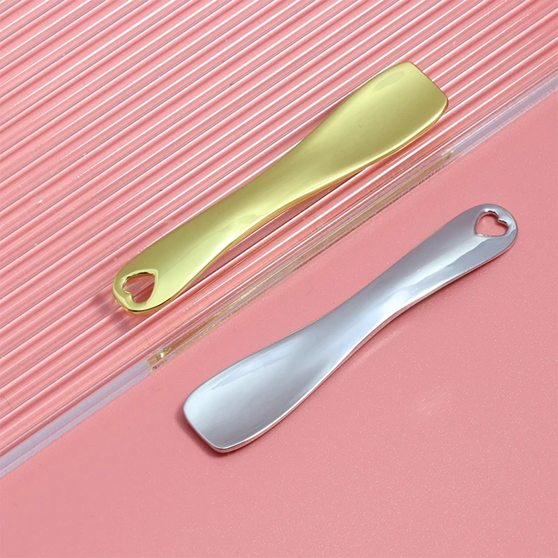 Factory Customized Wholesale High Quality Fancy Zinc Alloy Durable Mini Facial Cream Cosmetic Spoon Spatula