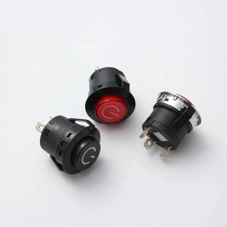 PBS-422 stroller power switch one-key start opening 22MM self-locking button