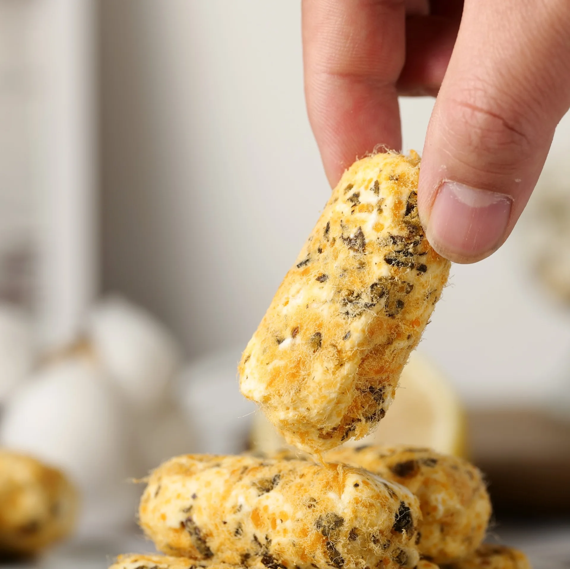 Pastry Rolling Cookies With Pork Floss Mango Coconut
