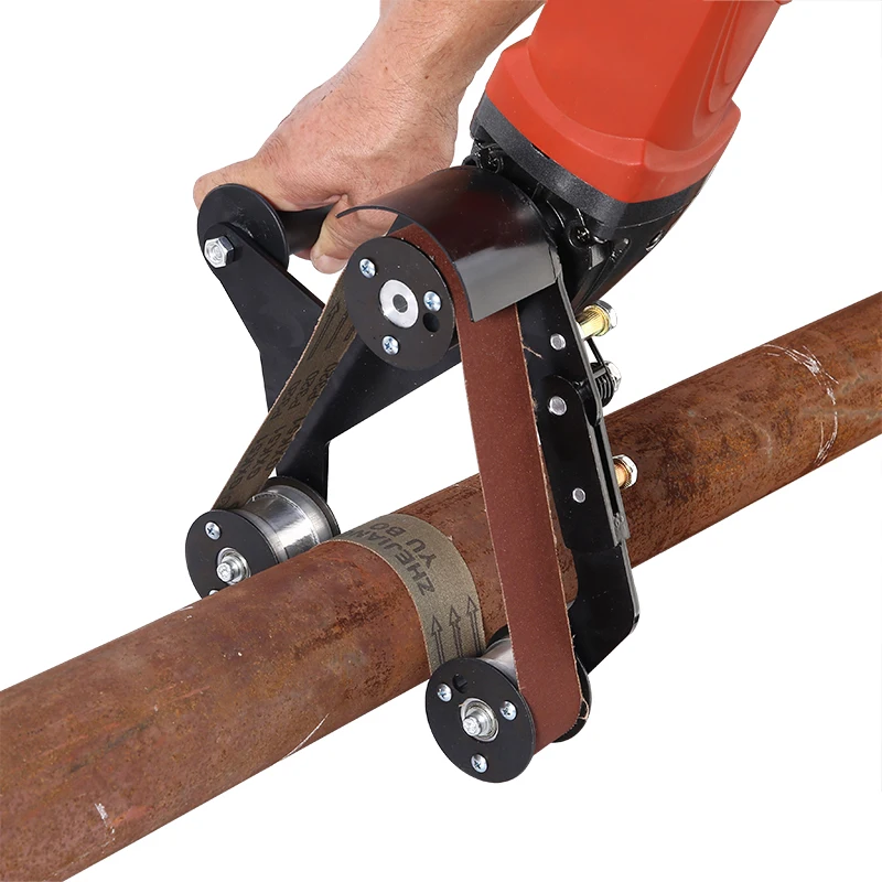 
Grinder Pipe and Tube Belt Sander Attachment Stainless Steel Metal Wood Sanding Belt Adapter for 100(M10) 115 125(M14) 