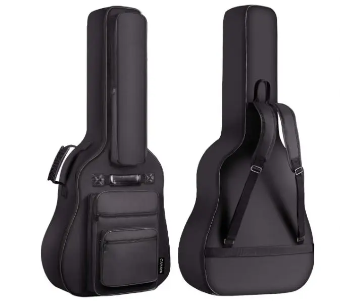 Free Sample Multi-pockets Acoustic Guitar Bag 6 Pockets 0.4Inch 10mm Thick Padding waterproof Guitar Case Gig Bag for Perform