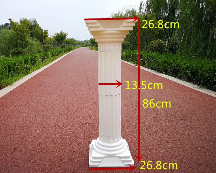White Wedding Plastic decorative Assembled Roman Column For artificial flower party home stage decoration