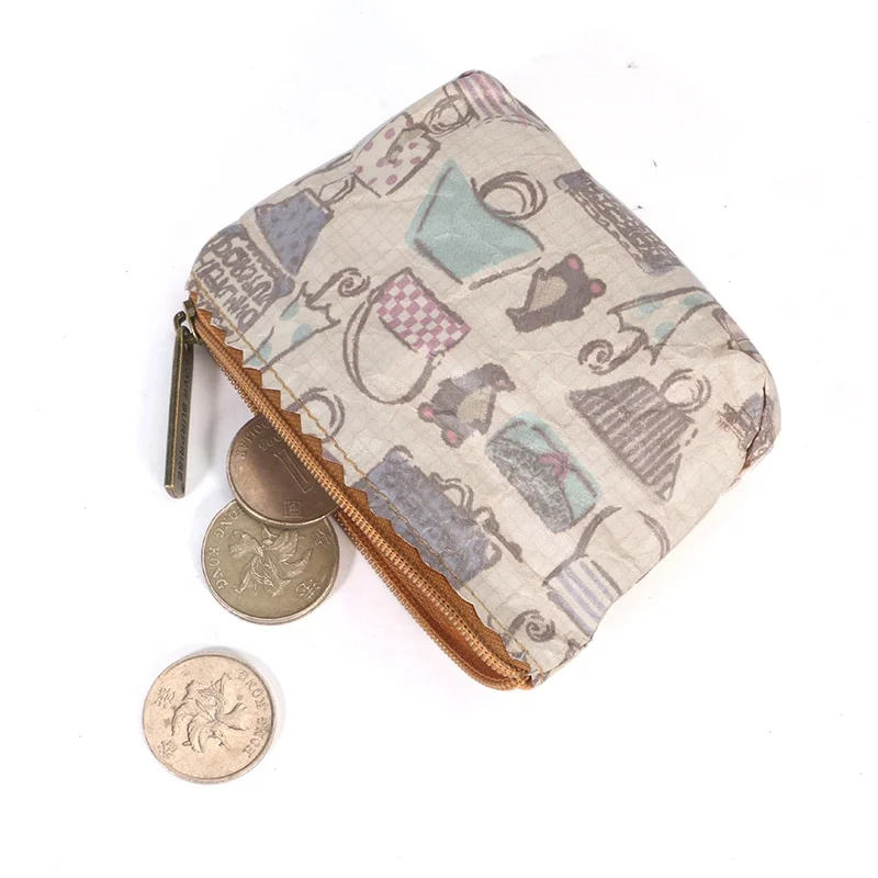 OEM printing  durable coin  purse environmentally friendly wallet  daily life  storage bag Tyvek  paper  waterproof  wallet