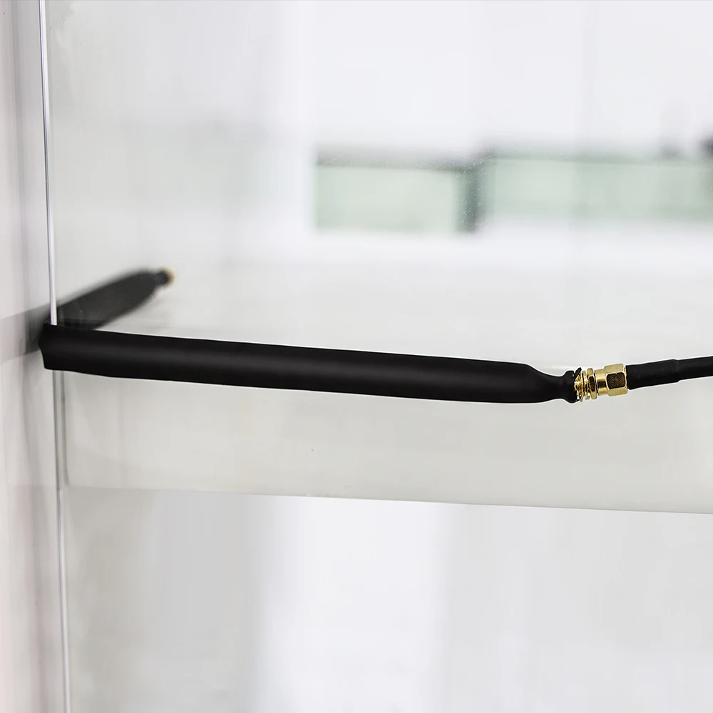 Passthrough Flat Cable RP SMA Male to RP SMA Female Flat Cable Coax Extension Window Flat Ribbon Cable