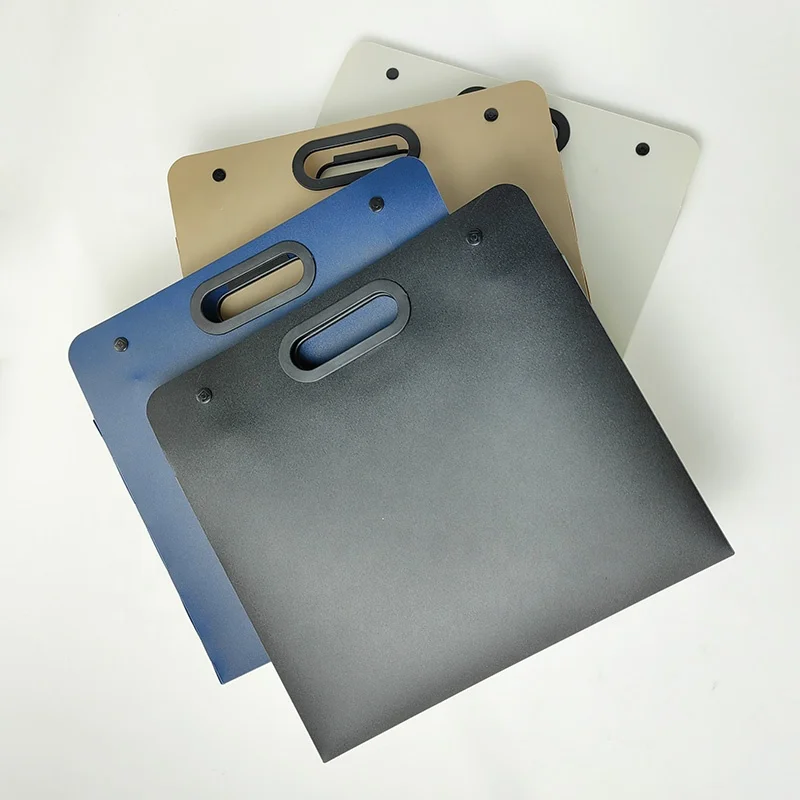 Wholesale Custom Large A4 Size Portable Plastic Portfolio File Case Waterproof Document Case With Handle
