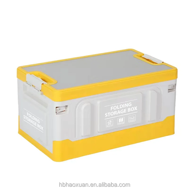 Foldable Storage Boxes Folding Camping Box Tourist Table Car Trunk Box Vehicle Supplies Fishing Accessories Plastic Container
