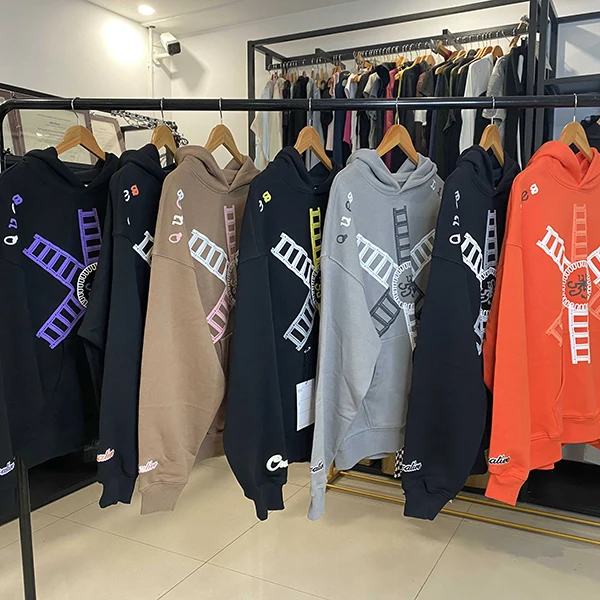 Manufacturer Custom Hoodie 3D Embossed Embroidered Logo Men Ovesizes Cotton Puff Printing Hoodie