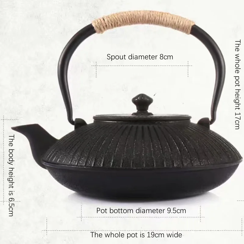 2024 new arrival Premium Enamel Interior Cast iron teapot Cast Iron Tea Pot With Stainless Steel Infuser