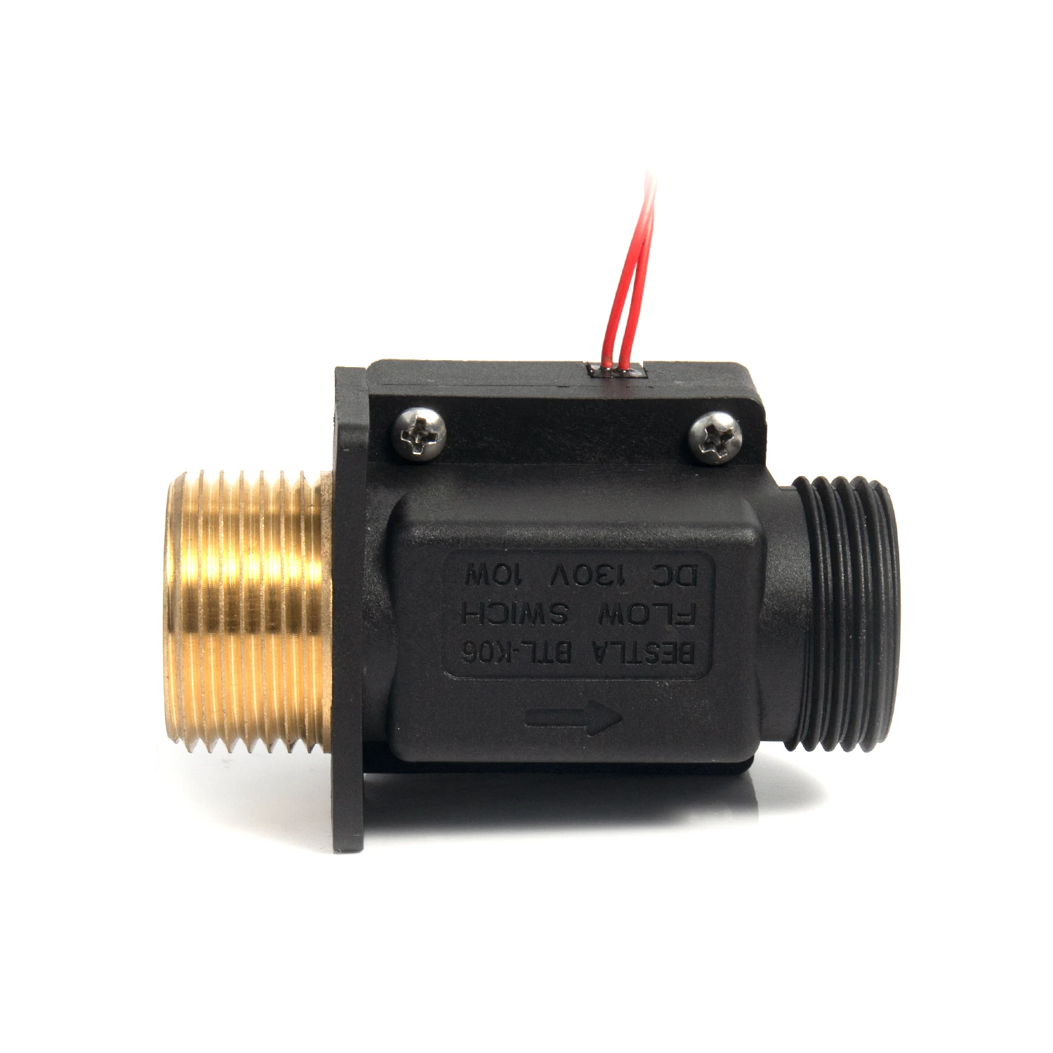 AC130V 10W Magnetic Water Flow Sensor  G1' Hall Effect Liquid Sensor Switch Meter  0-60L/min Plastic Brass