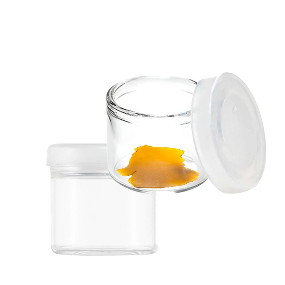 Small concentrate jar glass cosmetic packaging small cream jar 1g flower jar