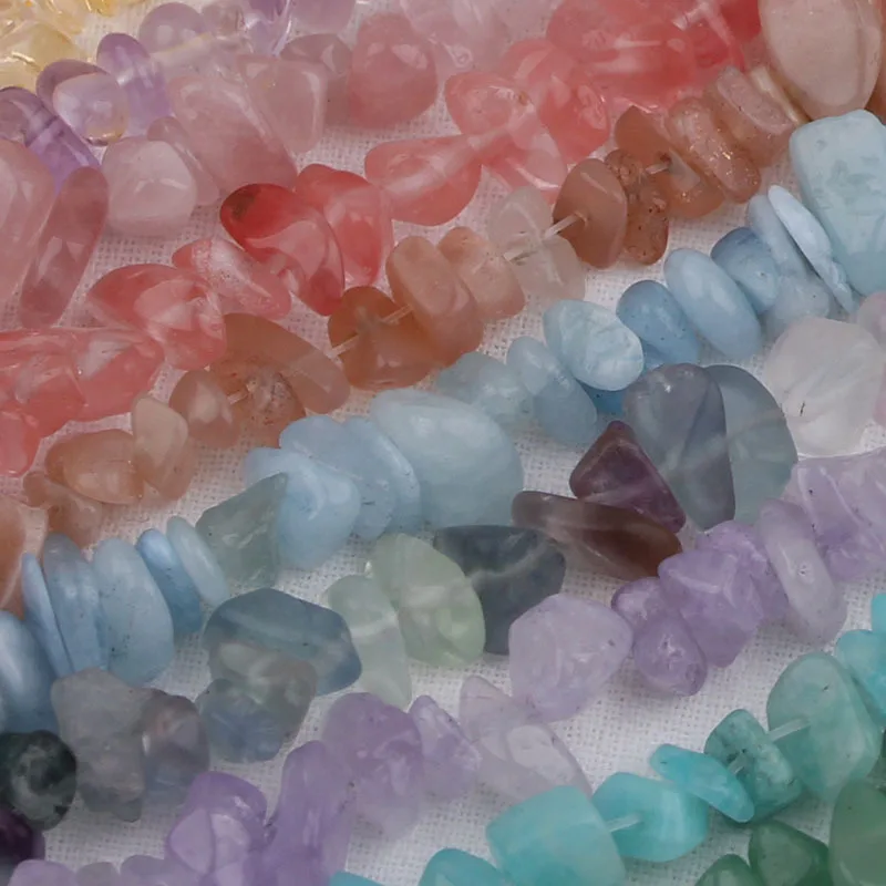 New Irregular Real Stone Beads Mix Natural Crystals Freeform Chip Gravel for Bracelet Making