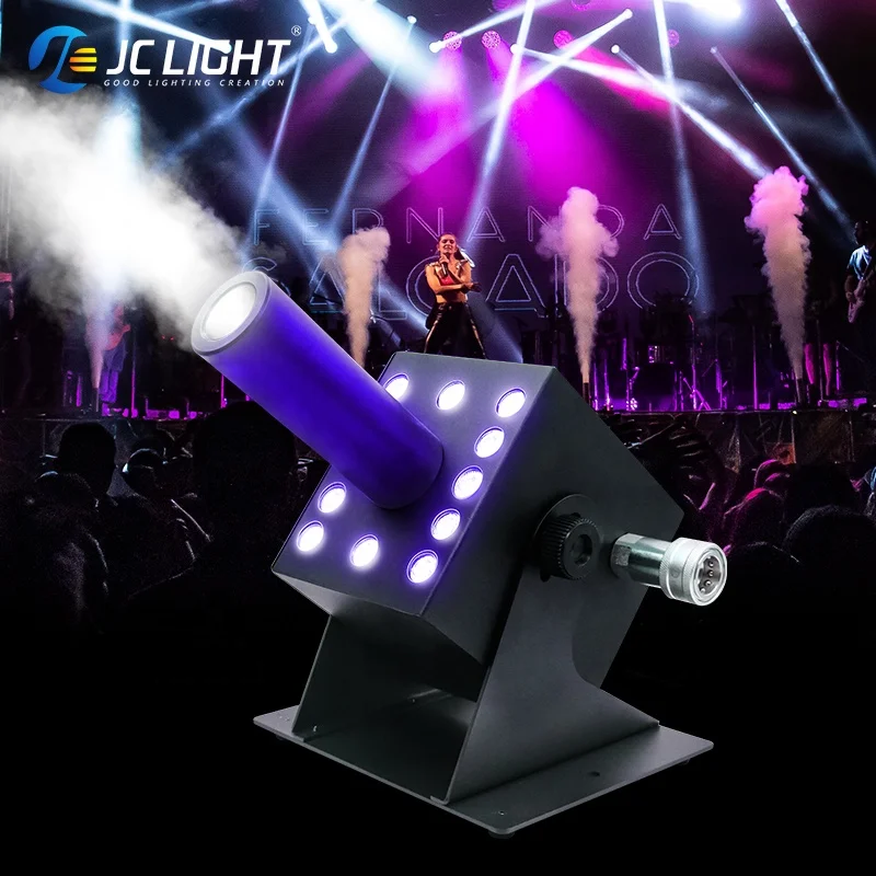 Angle Adjustable Co2 Cannon Cryo Rgb Jet Co2 Machine Stage 12x3w Dmx Controlled Smoke Effect Co2 Jet Machine