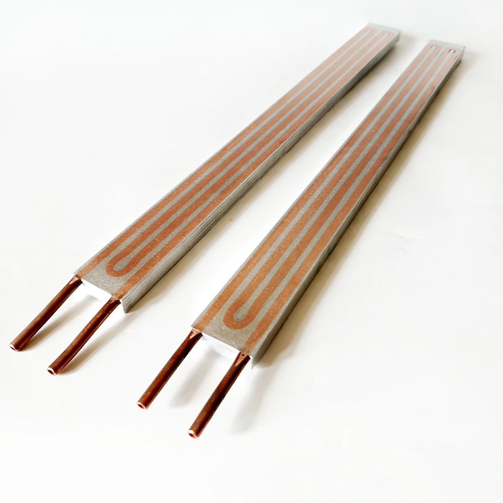 Embedded cooper tubes aluminum cold plate water cooling plate 40x480x12mm