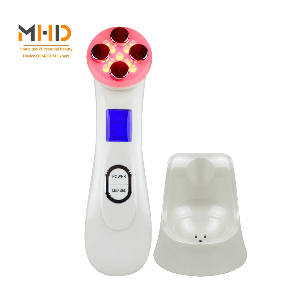 Mesotherapy Electroporation Anti-Wrinkle Face Lift Skin Tightening Machine EMS LED Photon Therapy Face Massage RF Beauty Device
