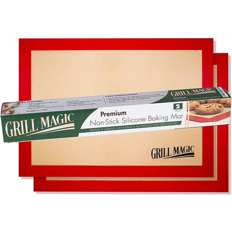 2022 Amazon hot sale Customized Non-stick silicone coated glass fiber baking mat