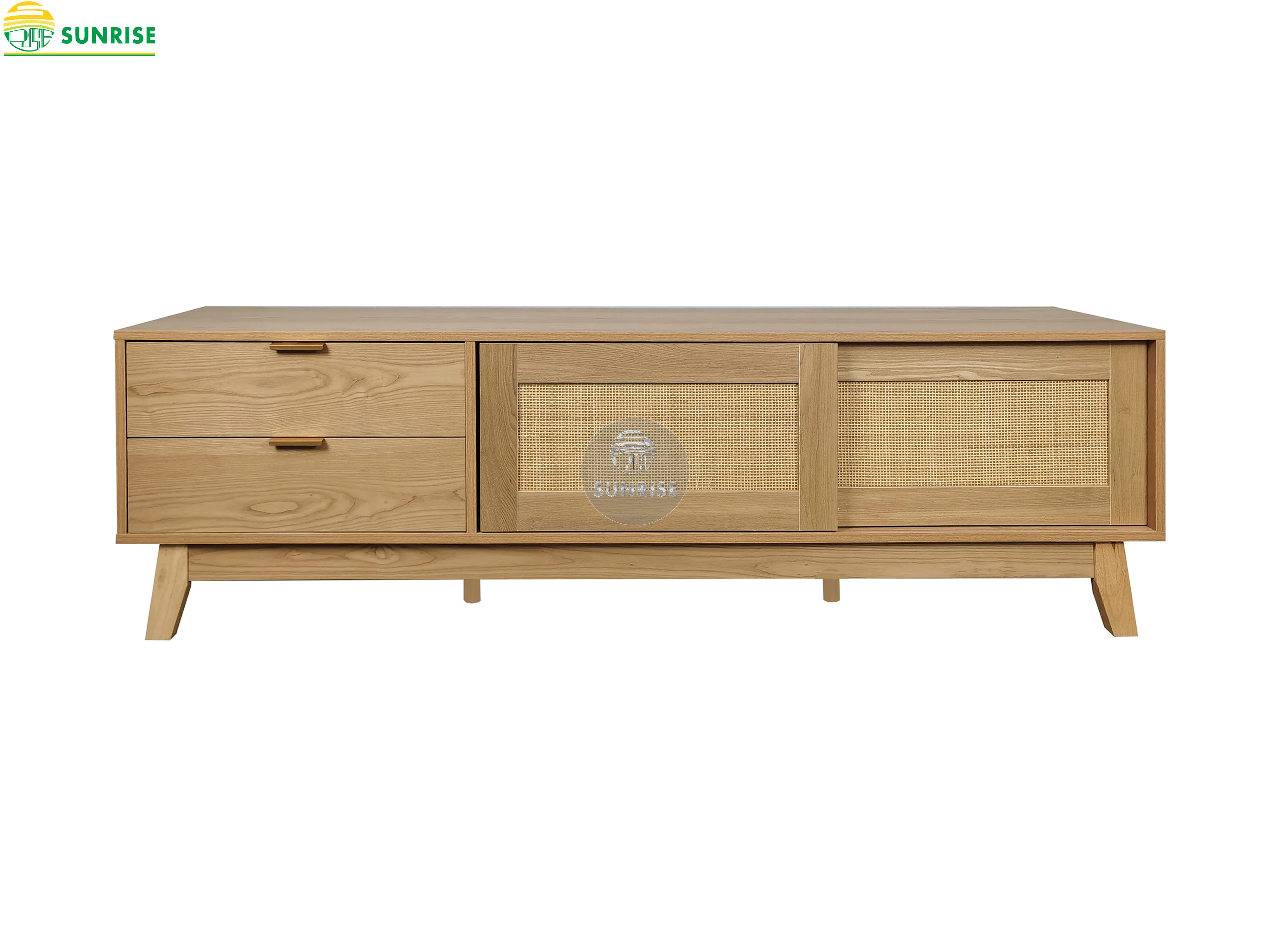 Modern Living Room Furniture Set New Design rattan cabinet Slide Door Wooden TV cabinet living room TV stand