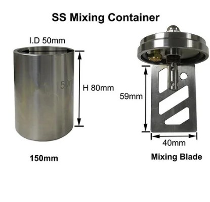 Compact Vacuum Mixer with Vibration Stage & Two Containers (150 & 500ml) for Battery Electrode Slurry Mixing