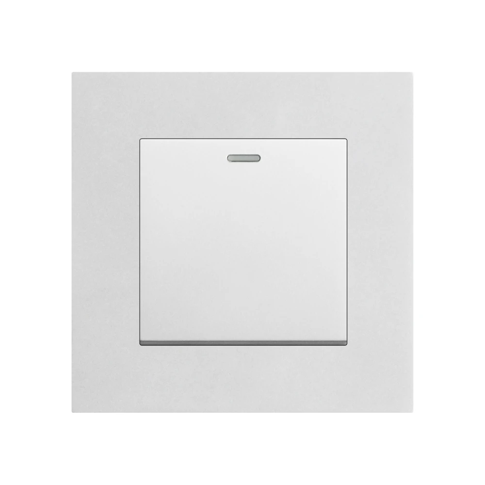 UK Standard sliver color 13 Amp BS 1363 250 Volt light wall socket and switch for home