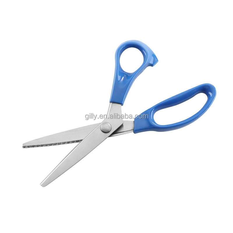 Food contact safe stainless steel garnish trim scissor crafting dressmaking sewing fabric kids paper shears zigzag scissors
