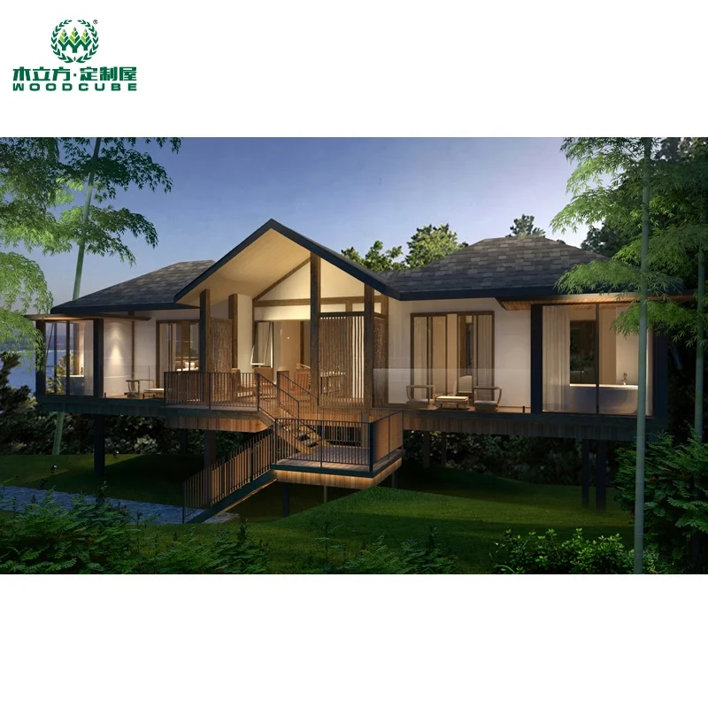 Сборный дом с тремя спальнями, деревянный дом, вилла, сборный дом