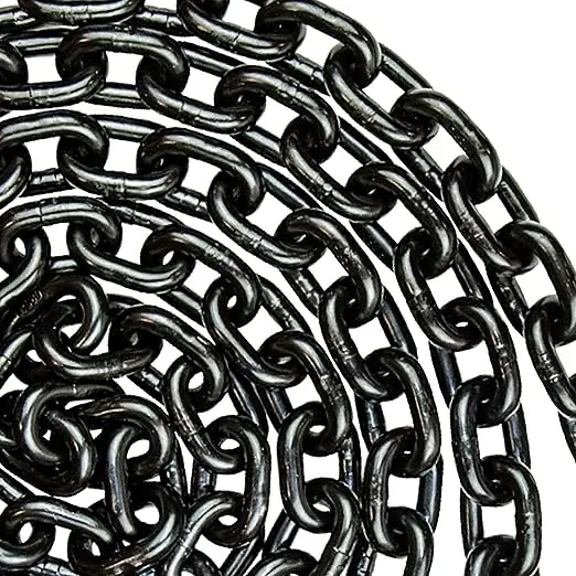High Load Grade 80 Black 20Mn2 Alloy Steel G80 Lifting Chain 8mm Size 6mm Diameter Galvanized Zinc Finish Welded Iron Dragging