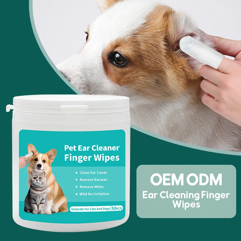 Factory Wholesale Pet Wipes For Dogs Removes Odors Rinse Free Pet Ear Wipes