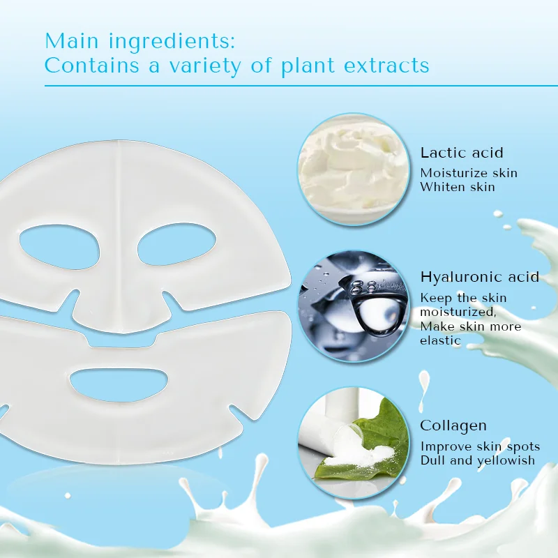 Wholesale Korean Customized Whitening Moisturizing Skin Care Pearl Whitening Goat Milk Facial Mask Sheet