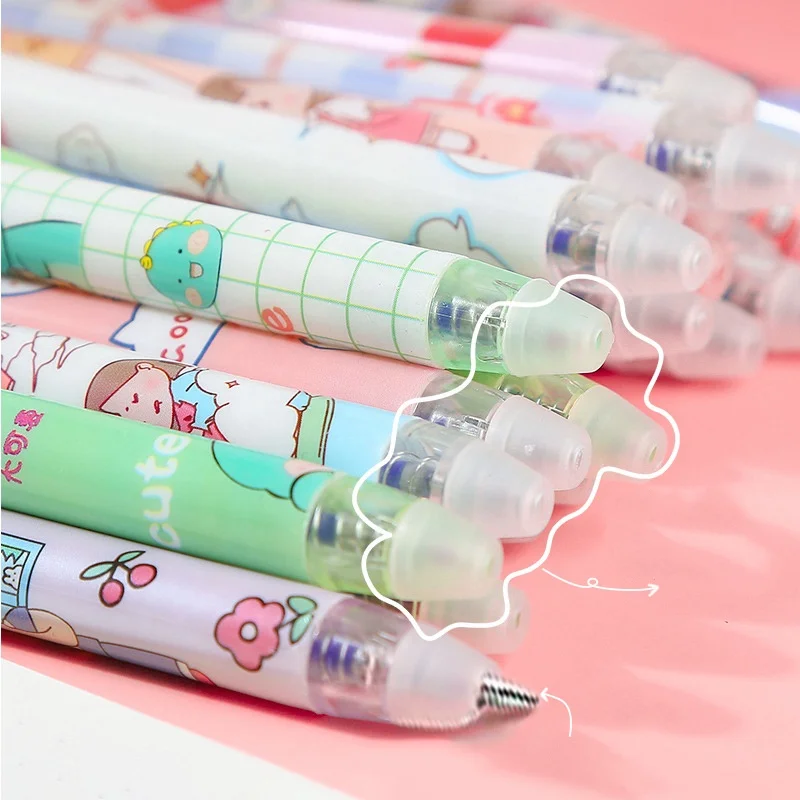 Erasable Gel Pen in Box Cartoon Black Presses the Cute Student Custom Erasable Pen  for Kids and Girls