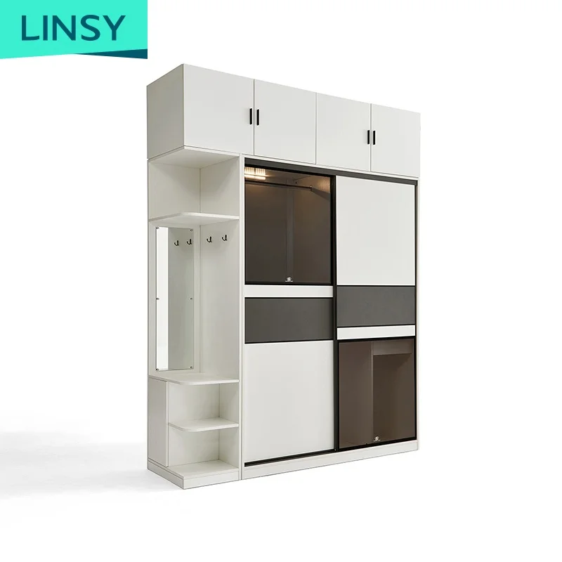 Роскошные китайские модульные ручки Linsy большой шкаф набор мебели 2 4 6 дверных ящиков для одежды
