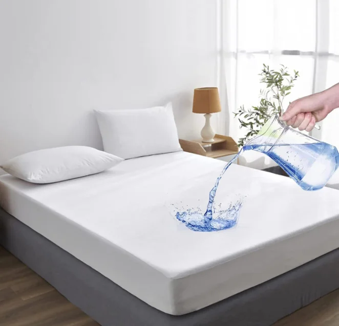 Hot sell cubre colchon 100% cotton polyester terry material water proof mattress protector