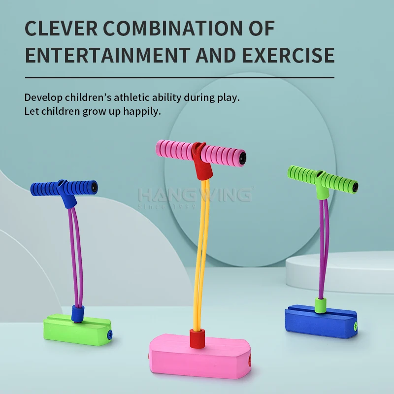 HW Kids Outdoor Sports Set Pogo Jumpers Foam Exercise Classical Toys Frog Jump Growing Bounce Stick