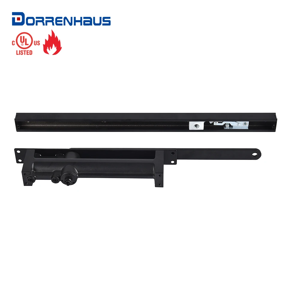 DORRENHAUS D30S Black Automatic Hydraulic Overheard Aluminum Light Duty Door Closer For Fire Rated Door