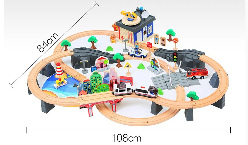 New Arrival Customization Wooden Train Slot Sets Toys For kids Brain and Track Train Slot Toy For Children Diy Train