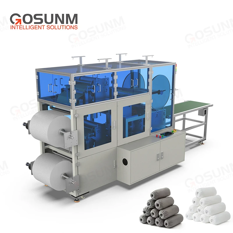 Gosunm 2023 New Product Low-cost Fully Automatic High-efficiency Ultrasonic Non-woven Shoe Cover Making Machine