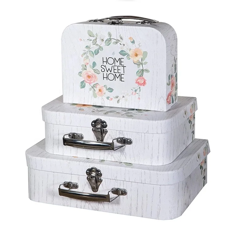 Лидер продаж на заказ Детский чемодан подарочные картонные коробки игрушечная упаковка для одежды жесткий бумажный с ручкой