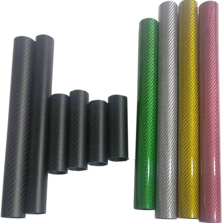 Factory price carbon fiber colourful tubes