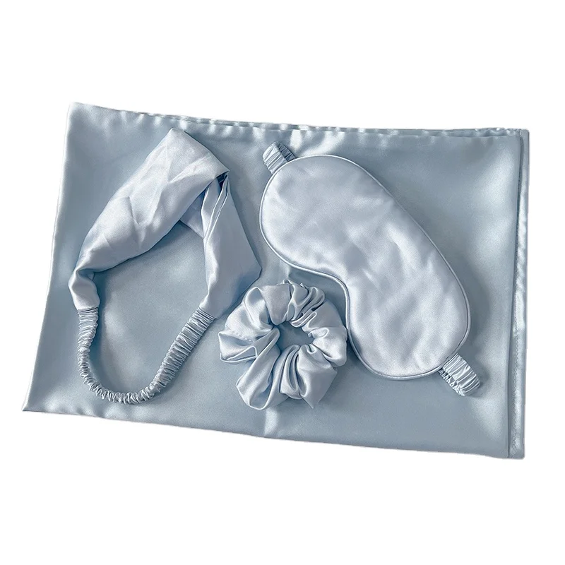 Hair Accessories Set Satin Pillowcase And Sleep Eye Mask with Headband