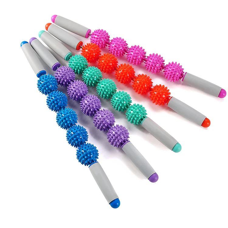 Тренажерный зал, физиотерапия мышц, снятие мышечного массажа, 5 спицких шариков, массаж, Йога, роликовая палочка для расслабления тела