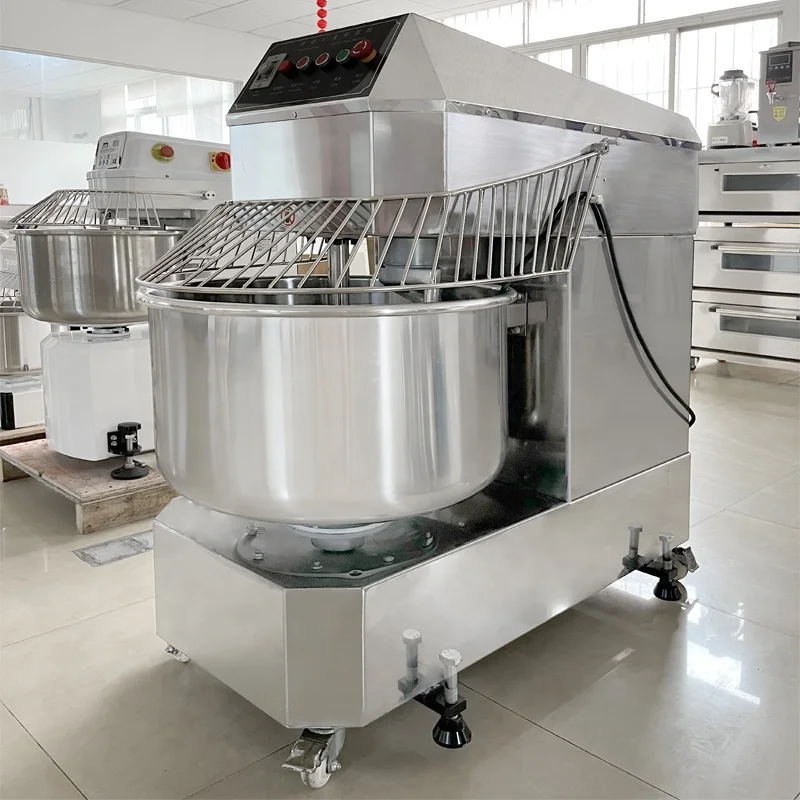 Factory Professional Large Amasadora De Pan Industrial 100Kg 50Kg 25Kg Commercial Electric Spiral Bread Dough Mixer Machine