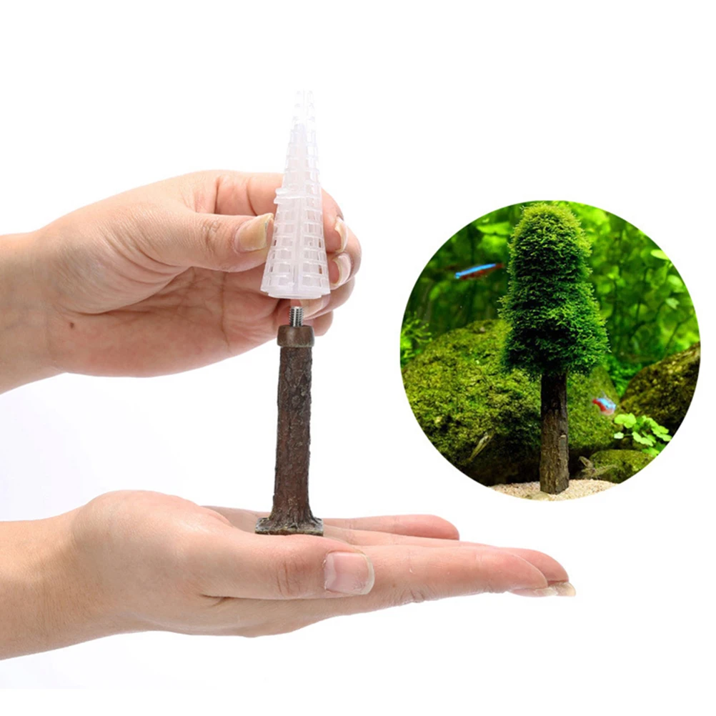 Simulation Xmas Moss Christmas Tree Plant Grow Aquarium Tank Landscape Decor New Aquarium Decoration Supplies