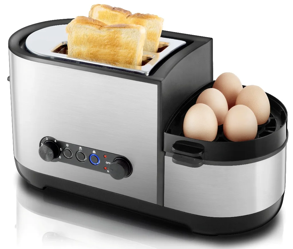 Anbolife S.S Cover 4-Slice Extra-Wide Slot Toaster with Cool Wall Shade Selector Toast Boost Auto-Shutoff and Cancel Button