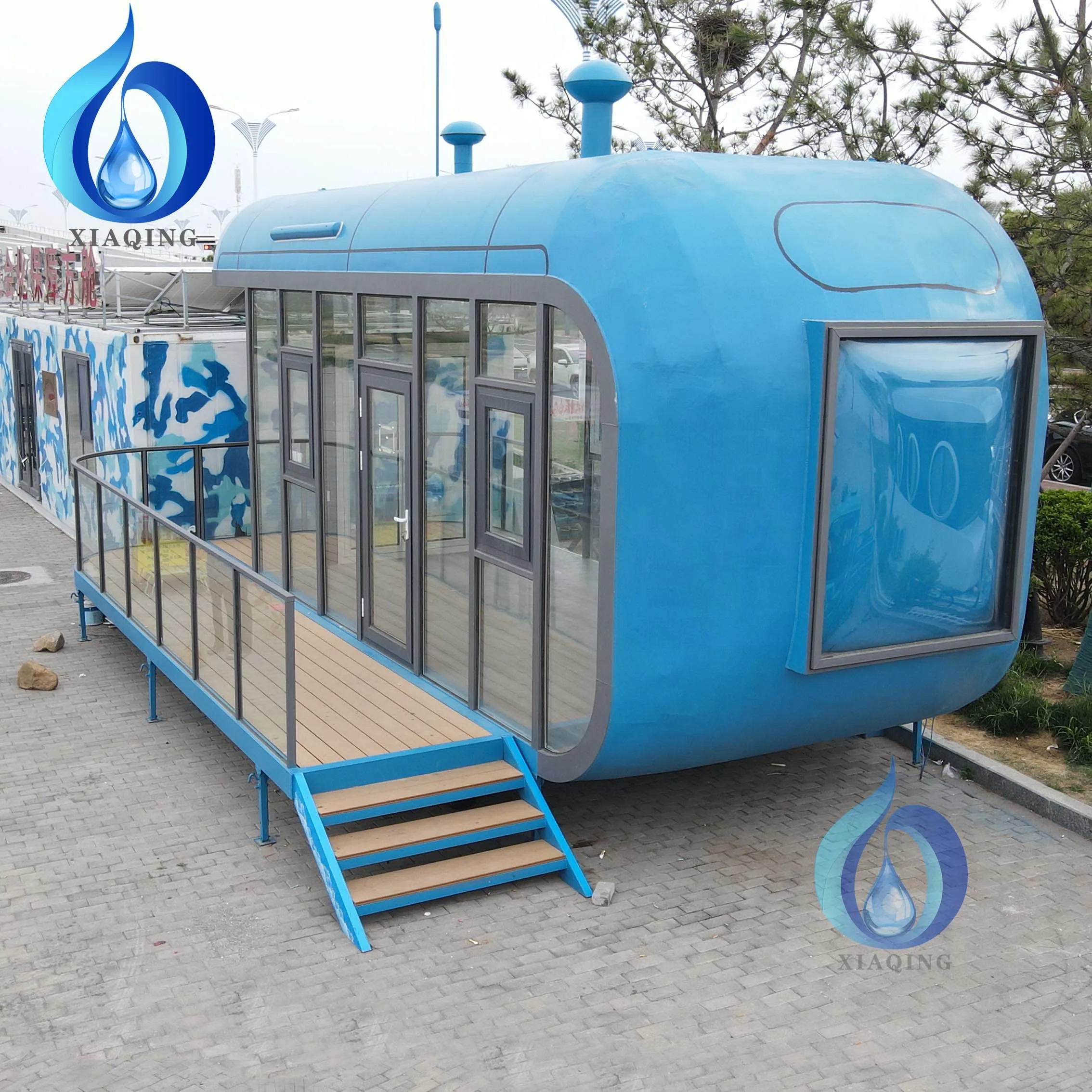 Factory Custom mobile prefab cabin house modular tiny house with bathroom for sale