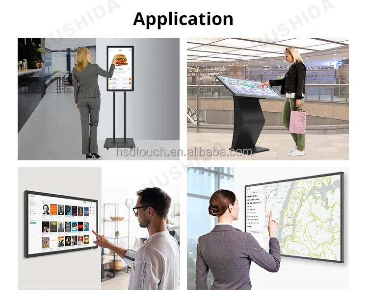 32 43 55 Inch Indoor Menu Display Advertise Video Player Android LCD Touch Screen Digital Signage Advertising Screens