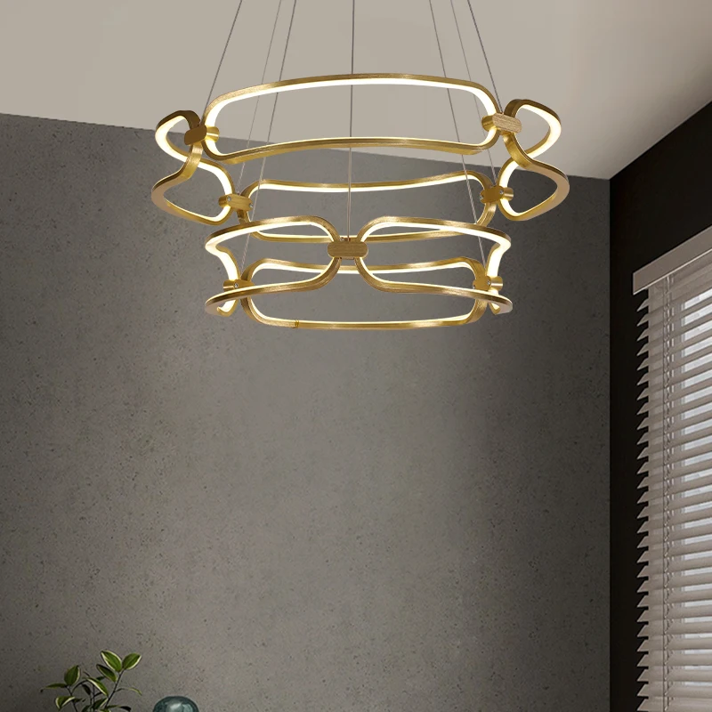 140W 4000K 90-265V dinning living kitchen room round pendant Aluminum lamp led chandeliers light