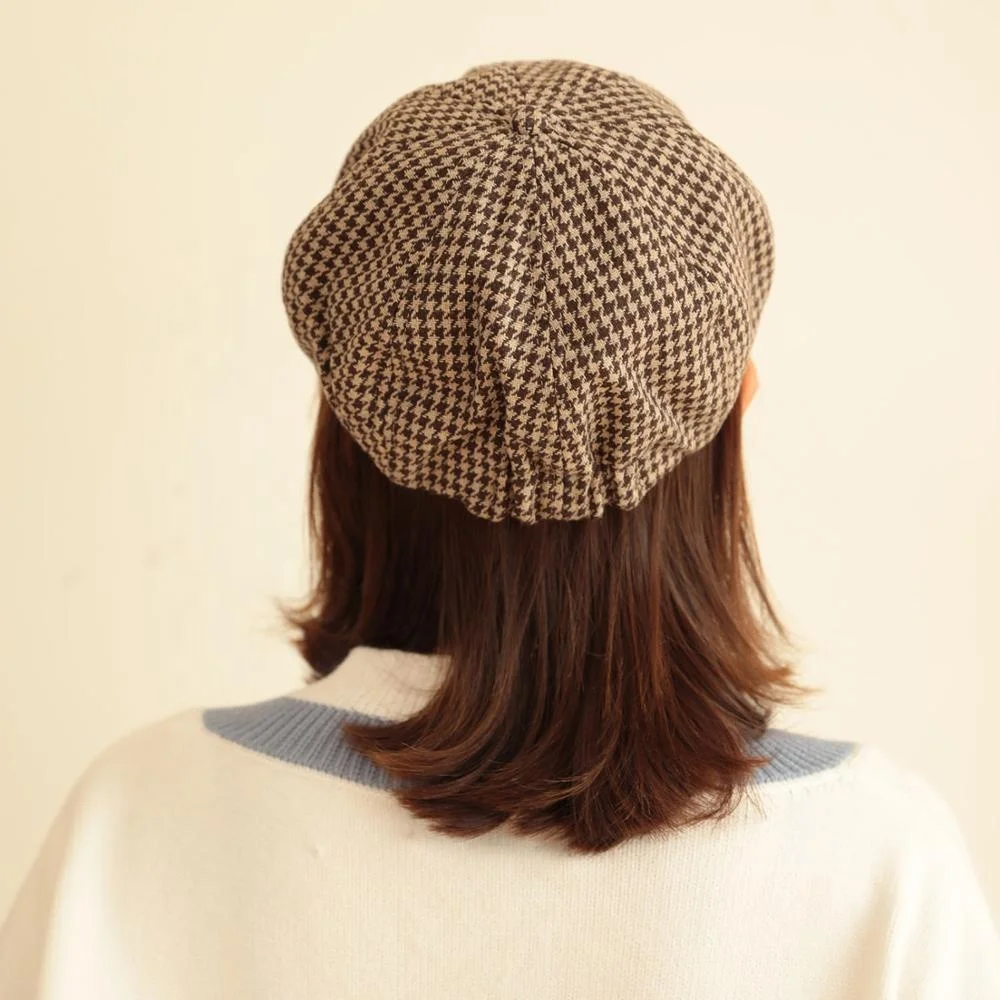 Beret Herringbone Newsboy Cap Flat Cap Bakerboy Hat Gatsby Peaky Blinders Cap Factory MOQ 50pcs