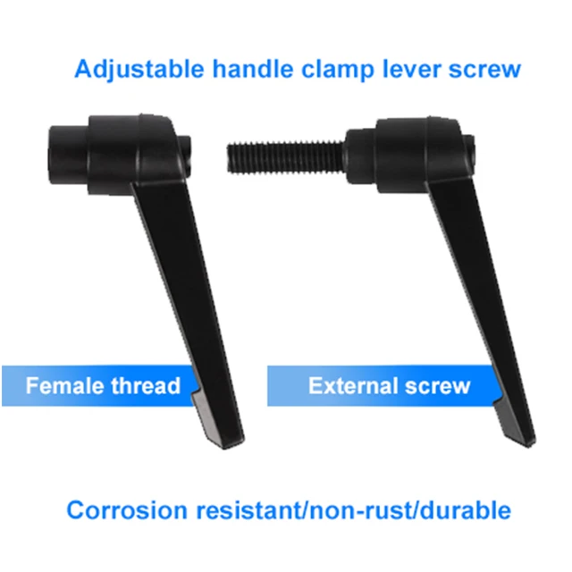 High quality adjust lever handle Straight Black Handle Adjustable Clamping Lever Female Thread lever handle for m12 5/16-18