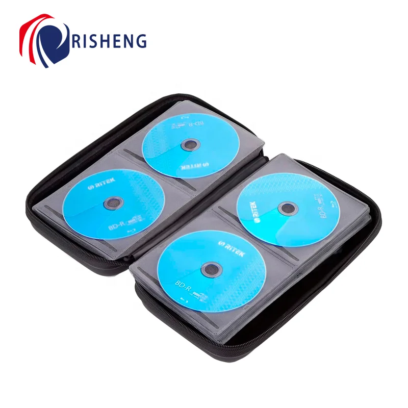 Scratch Resistant 96 Capacity CD/DVD Case Holders Wallet Hard Plastic DVD Disc Cases Storage Binder For Car Home Office Travel