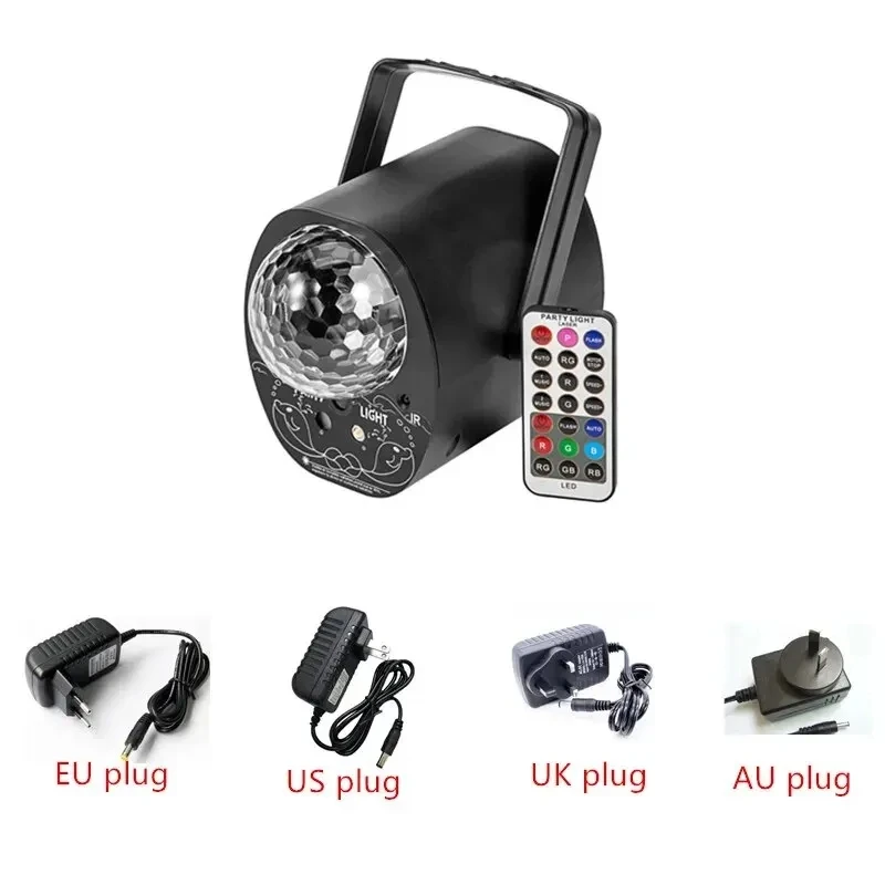 Party Disco Light Magic Dj Ball Mini Cheap Club LED Light Sound Control Strobe UV Stage Projection Lights