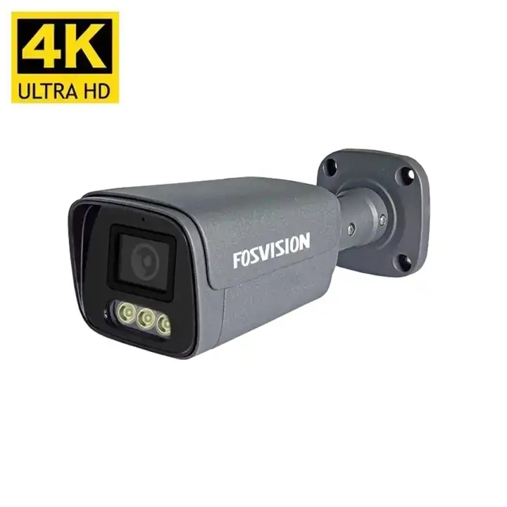 Fosvision Wholesale Outdoor ip camera 8mp 4k Security System Poe Full Color  cctv Camera Human Detection Full Color Bullet POE